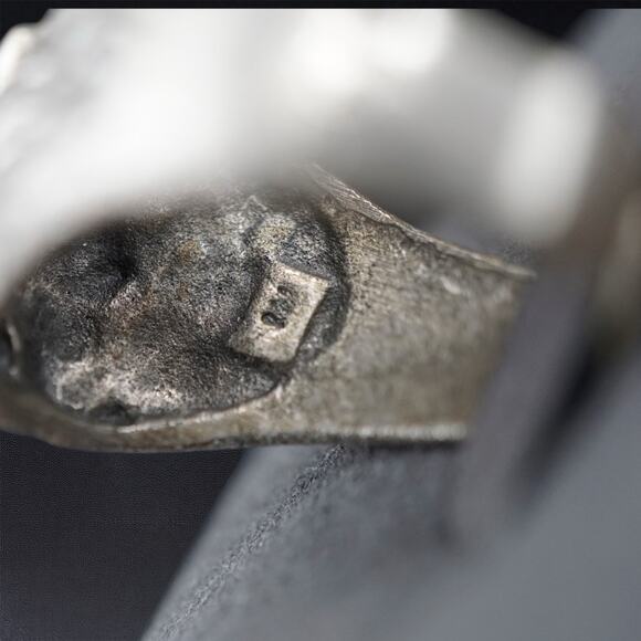 Goth Biker Lion Head Statement Ring Silver Tone Adjustable Open Band Size 9–9.5f - Picture 11 of 12